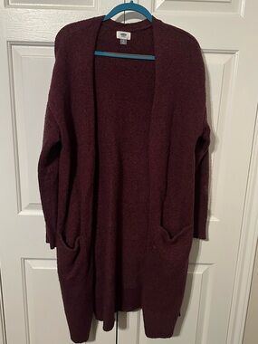 Old Navy Women's Burgundy Open-Front Cardigan